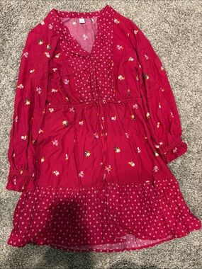 Old Navy women’s dress Floral long - sleeved .